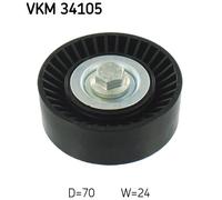 DEFLECTION/GUIDE PULLEY, V-RIBBED BELT FOR MAZDA TRIBUTE SKF VKM 34105