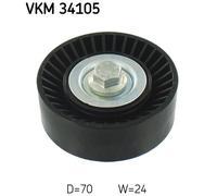 DEFLECTION/GUIDE PULLEY, V-RIBBED BELT FOR MAZDA TRIBUTE SKF VKM 34105