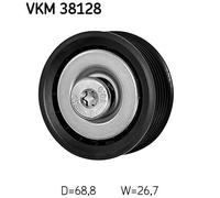 Deflection/Guide Pulley, V-ribbed belt for MERCEDES-BENZ B906 B907 SKF VKM 38128