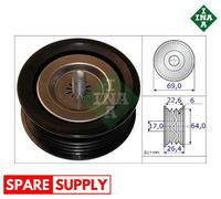 DEFLECTION/GUIDE PULLEY, V-RIBBED BELT FOR MERCEDES-BENZ B906 INA 532 0671 10
