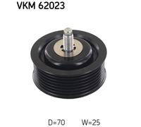 DEFLECTION/GUIDE PULLEY, V-RIBBED BELT FOR NISSAN CUBE DUALIS SKF VKM 62023