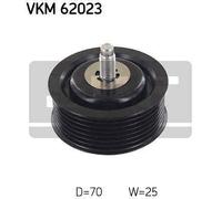 Deflection/Guide Pulley, v-ribbed belt for NISSAN CUBE DUALIS SKF VKM 62023