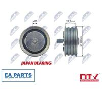 Deflection/Guide Pulley, V-ribbed belt for NISSAN LATIO MARCH NTY RNK-NS-034