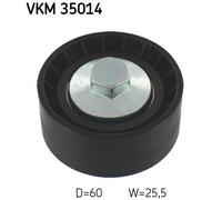 DEFLECTION/GUIDE PULLEY, V-RIBBED BELT FOR OPEL ASTRA J ASTRA K SKF VKM 35014