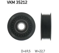 DEFLECTION/GUIDE PULLEY, V-RIBBED BELT FOR OPEL SIGNUM VECTRA C SKF VKM 35212