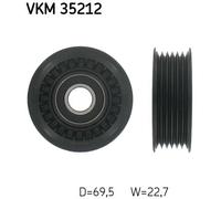 DEFLECTION/GUIDE PULLEY, V-RIBBED BELT FOR OPEL SIGNUM VECTRA C SKF VKM 35212