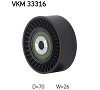 Deflection/Guide Pulley, V-ribbed belt for PEUGEOT CITROËN SKF VKM 33316 TOP