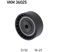DEFLECTION/GUIDE PULLEY, V-RIBBED BELT FOR RENAULT CLIO KANGOO SKF VKM 36025