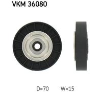 DEFLECTION/GUIDE PULLEY, V-RIBBED BELT FOR RENAULT CLIO KANGOO SKF VKM 36080