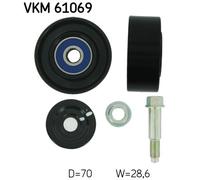 DEFLECTION/GUIDE PULLEY, V-RIBBED BELT FOR TOYOTA DYNA BUS SKF VKM 61069