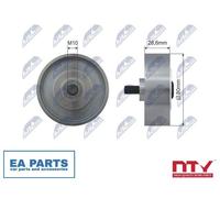 Deflection/Guide Pulley, V-ribbed belt for TOYOTA HILUX MIGHTY X NTY RNK-TY-007