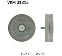 Deflection/Guide Pulley, v-ribbed belt for VW AMAROK SKF VKM 31315