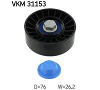 DEFLECTION/GUIDE PULLEY, V-RIBBED BELT FOR VW BEETLE BORA CADDY SKF VKM 31153