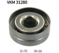 DEFLECTION/GUIDE PULLEY, V-RIBBED BELT FOR VW LT 28-35 II BUS SKF VKM 31280