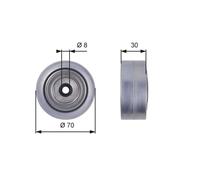 GATES T36386 Deflection / Guide Pulley, v-ribbed belt