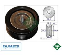 Deflection/Guide Pulley, v-ribbed belt INA 532 0671 10