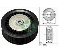 Deflection/Guide Pulley, V-ribbed belt INA 532 0678 10 for JUKE (F15) 1.5 2010-