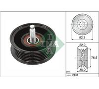 Deflection/Guide Pulley, V-ribbed belt INA 532 0922 10 for XJ (X351) 2 2012-2019