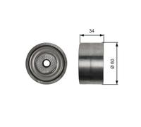 DEFLECTION/GUIDE PULLEY, V-RIBBED BELT T36480