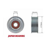 Deflection/Guide Roller, V-Belt Compatible With Lexus IS II, Toyota Auris