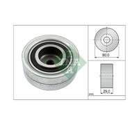 Deflection Pulley/Guide Pulley timing belt INA for Octavia Golf Crafter 30-50 Po