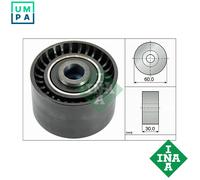 Timing Belt Guide Pulley fits CITROEN C3 1.6 2002 on INA 0829A1 083062 Quality