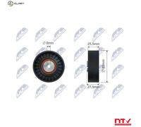 NTY RNK-AU-038 Deflection / Guide Pulley, v-belt