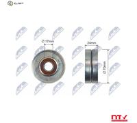 NTY RNK-AU-051 Deflection / Guide Pulley, v-belt