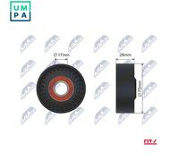 NTY RNK-BM-034 Deflection / Guide Pulley, v-belt