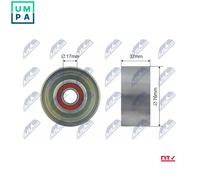 NTY RNK-HD-023 Deflection / Guide Pulley, v-belt