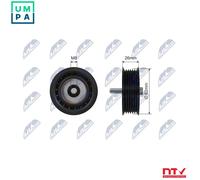 NTY RNK-ME-024 Deflection / Guide Pulley, v-belt