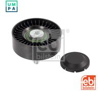 febi bilstein Idler Pulley 22744 for auxiliary belt, water pump & alternator, pack of 1, Black/White