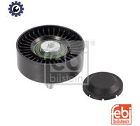 febi bilstein Idler Pulley 22744 for auxiliary belt, water pump & alternator, pack of 1, Black/White