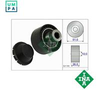 Aux Belt Idler Pulley fits PEUGEOT 206 1.4D 01 to 05 Guide Deflection INA New