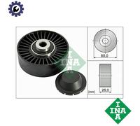 Aux Belt Idler Pulley fits FIAT DOBLO 1.9D 2001 on Guide Deflection INA 46454419