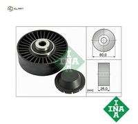 Aux Belt Idler Pulley fits FIAT DOBLO 1.9D 2001 on Guide Deflection INA 46454419
