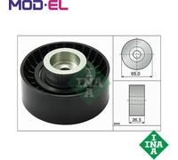 Aux Belt Idler Pulley fits FORD TRANSIT TOURNEO 2.0D 00 to 06 Guide Deflection