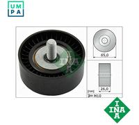 Aux Belt Idler Pulley fits VW PASSAT 3.6 07 to 14 BWS Guide Deflection INA New