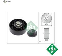 Aux Belt Idler Pulley fits BMW 525 E60, E61 3.0 07 to 10 N53B30A Guide INA New