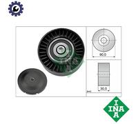 INA Deflection/Guide Pulley 532 0514 10 - V-Ribbed Belt - Fits BMW