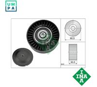 INA Deflection/Guide Pulley 532 0514 10 - V-Ribbed Belt - Fits BMW
