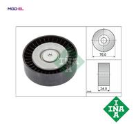 Aux Belt Idler Pulley fits VOLVO XC90 Mk1 3.2 06 to 14 Guide Deflection INA New