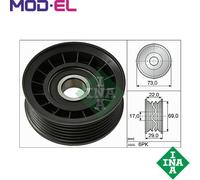 DEFLECTIONGUIDE PULLEY VRIBBED BELT 532 0649 10 FOR FORD FIESTA/VII/Van C-MAX