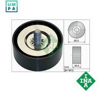 INA 532 0736 10 Deflection/Guide Pulley, V-ribbed belt for CHEVROLET,HOLDEN,OPEL