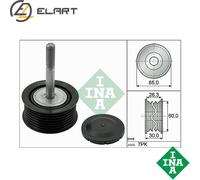 DEFLECTIONGUIDE PULLEY VRIBBED BELT 532 0793 10 FOR PORSCHE CAYENNE 4.8L 8cyl