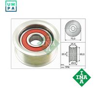 INA Aux Belt Idler Pulley 532080310 Guide/Deflection Fits HONDA CIVIC FK3 2.2D 12-16 N22B4