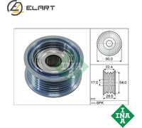 INA 532 0900 10 Deflection / Guide Pulley, v-ribbed belt