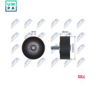 NTY RNK-CT-017 Deflection / guide pulley, V-ribbed belt