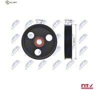 NTY RNK-RE-016 Deflection / Guide Pulley, v-ribbed belt