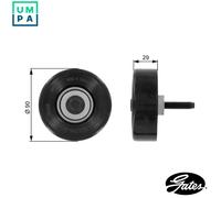 GATES T36089 Deflection / Guide Pulley, v-ribbed belt